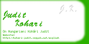 judit kohari business card