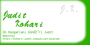 judit kohari business card